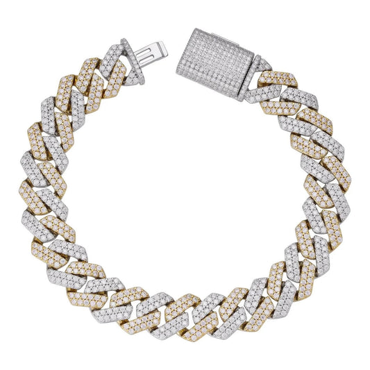 12mm two-tone Miami Cuban Link Bracelet